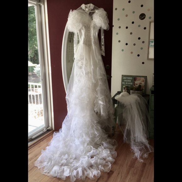 Vintage Wedding Dresses with Veils